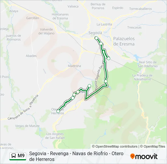M9 Bus Line Map