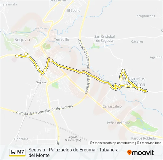M7 Bus Line Map