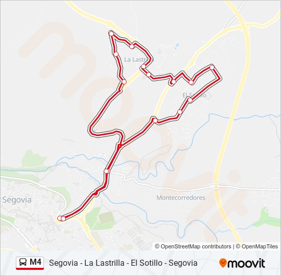 M4 bus Mapa de línia