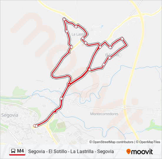 M4 bus Mapa de línia