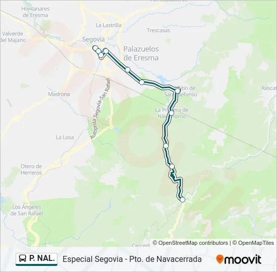 P. NAL. Bus Line Map