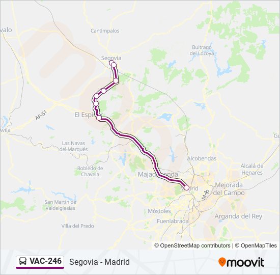 VAC-246 bus Line Map