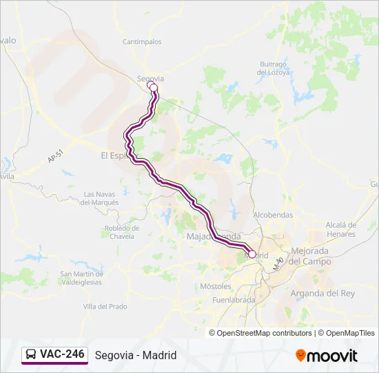VAC-246 Bus Line Map