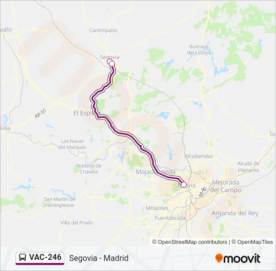 VAC-246 Bus Line Map