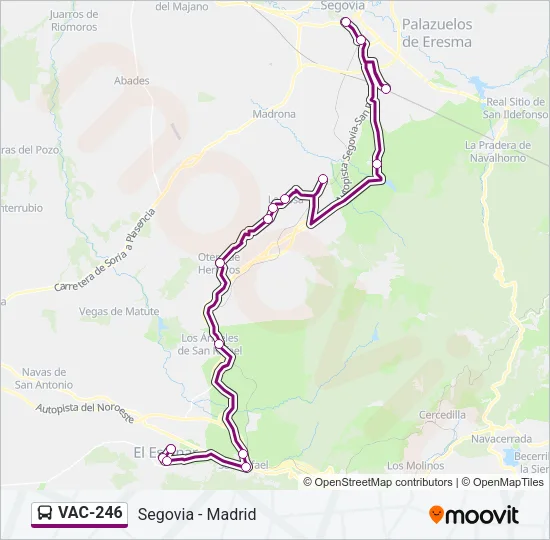 VAC-246 Bus Line Map