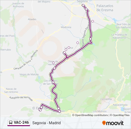 VAC-246 bus Line Map