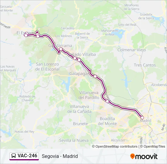 VAC-246 Bus Line Map