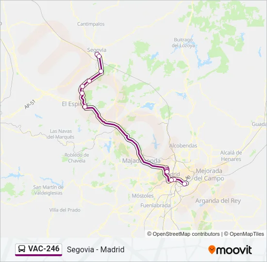 VAC-246 Bus Line Map