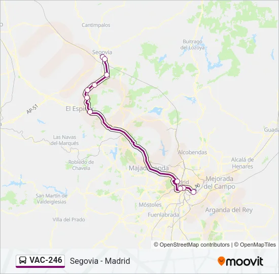 VAC-246 Bus Line Map