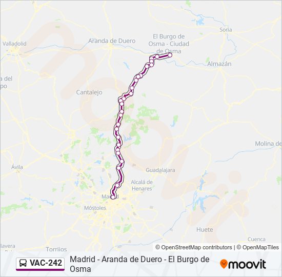 VAC-242 bus Mapa de línia