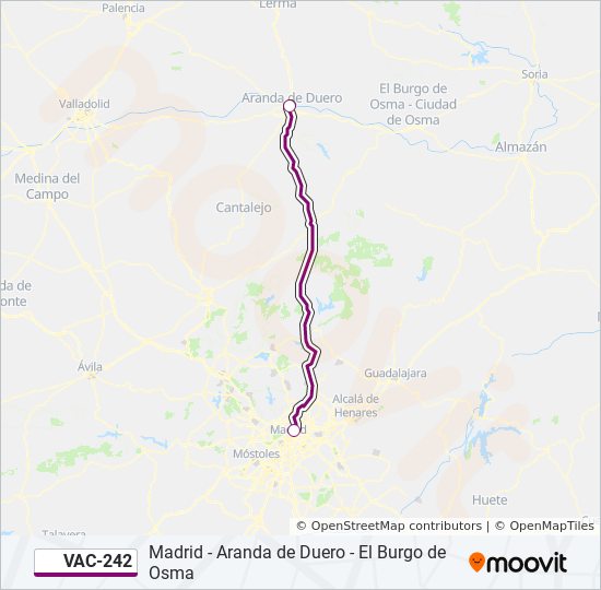 VAC-242 bus Mapa de línia