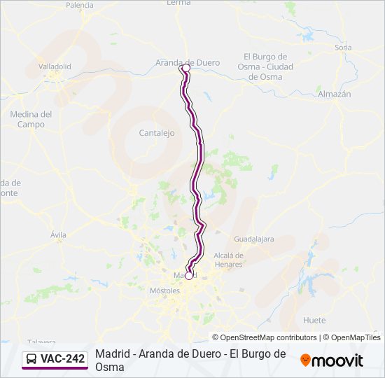 VAC-242 bus Mapa de línia