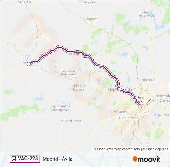 VAC-223 Bus Line Map