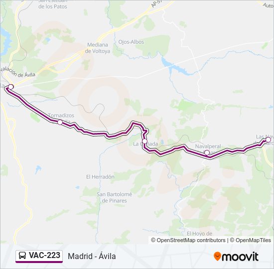 VAC-223 bus Line Map