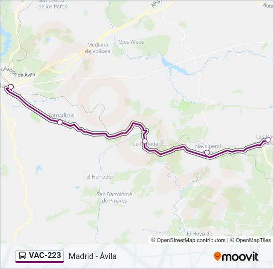 VAC-223 Bus Line Map