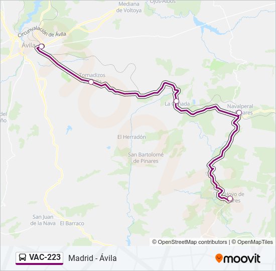 VAC-223 bus Line Map