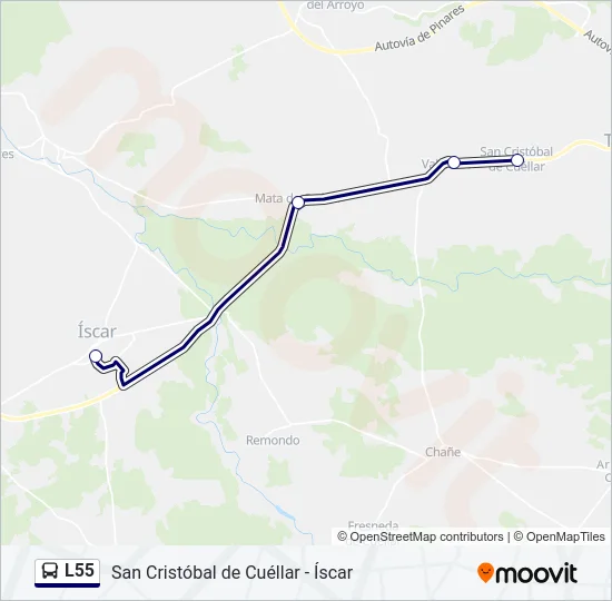 L55 Bus Line Map