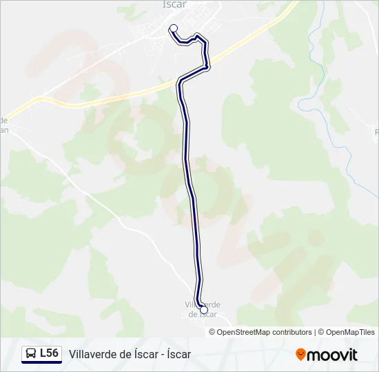 L56 Bus Line Map