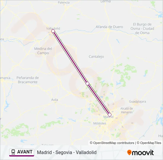 AVANT Train Line Map