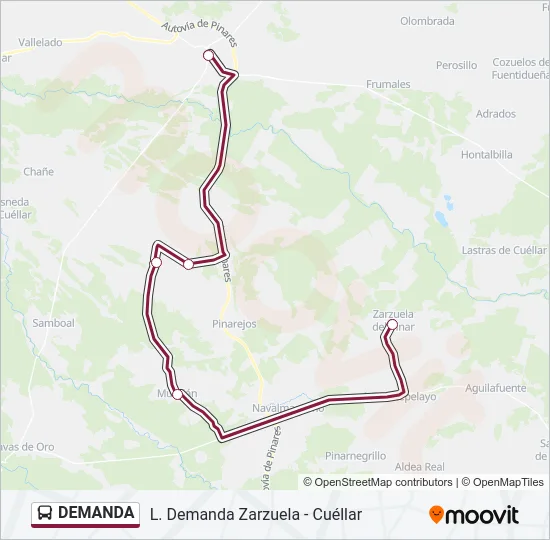DEMANDA Bus Line Map