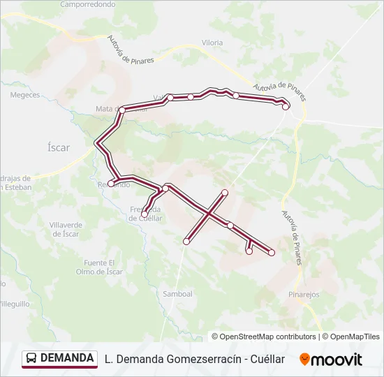 DEMANDA Bus Line Map