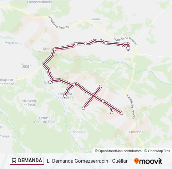 DEMANDA Bus Line Map