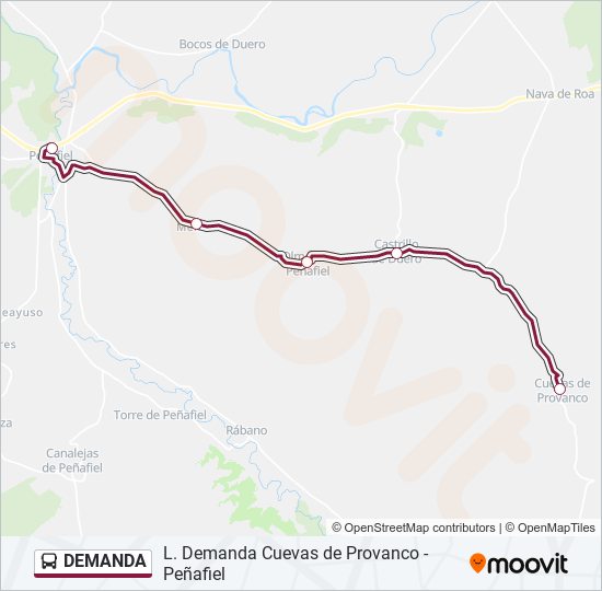 DEMANDA bus Line Map