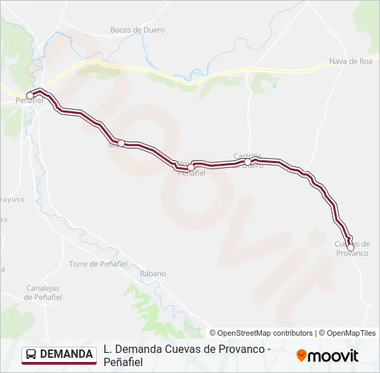 DEMANDA Bus Line Map