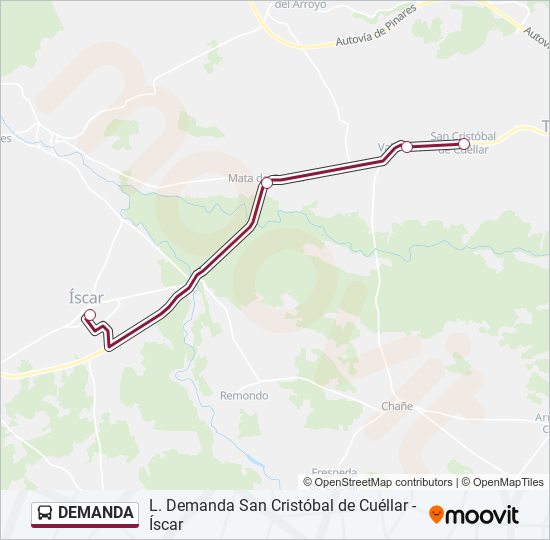 DEMANDA bus Line Map