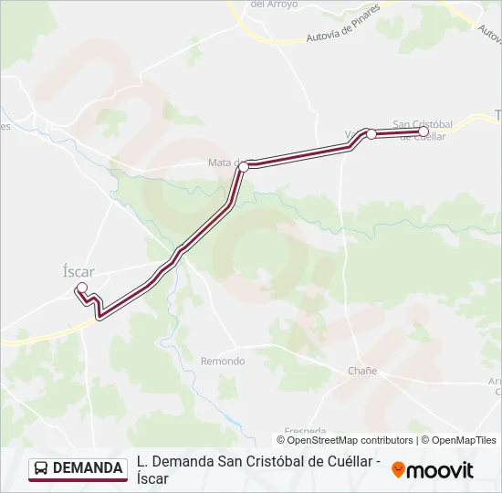 DEMANDA Bus Line Map