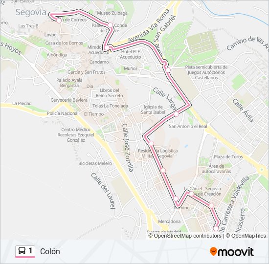 1 bus Mapa de línia