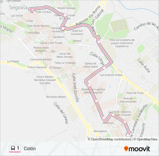 1 Bus Line Map