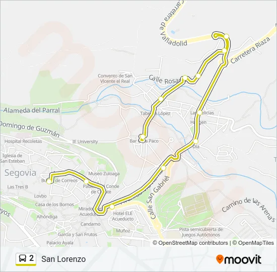 2 Bus Line Map