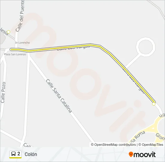 2 Bus Line Map