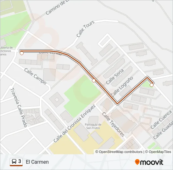 3 Bus Line Map