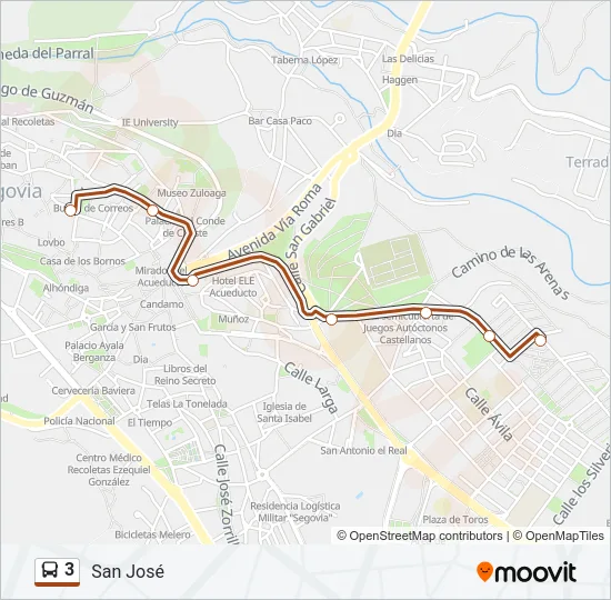 3 Bus Line Map