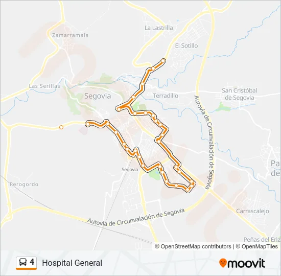 4 Bus Line Map
