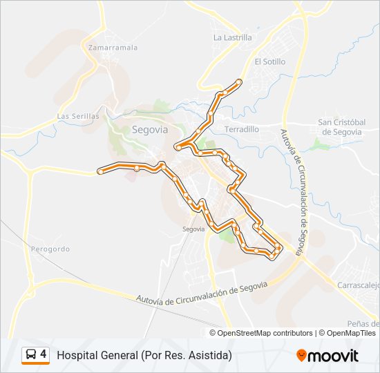 4 Bus Line Map