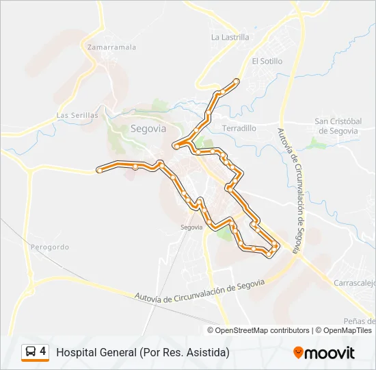 4 Bus Line Map