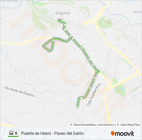 6 bus Line Map