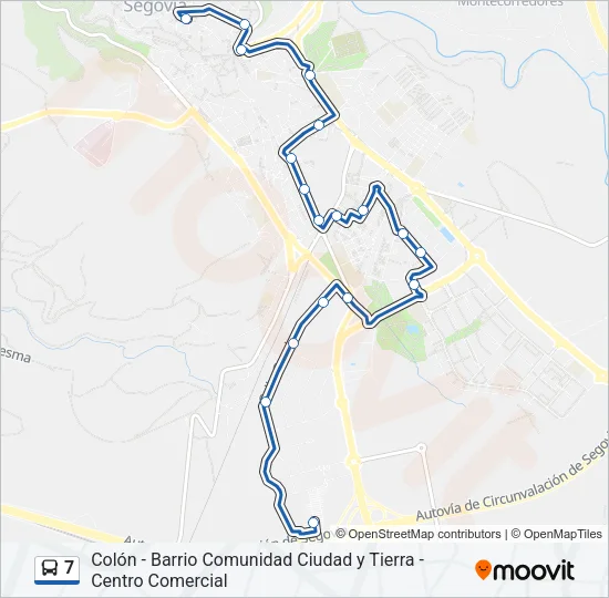 7 Bus Line Map