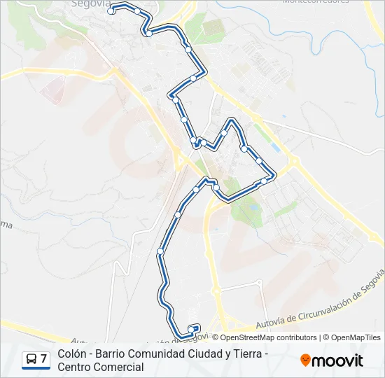 7 Bus Line Map
