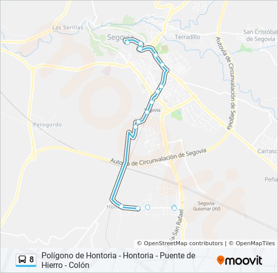 8 bus Line Map