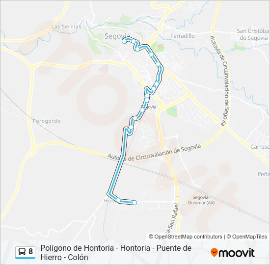 8 Bus Line Map