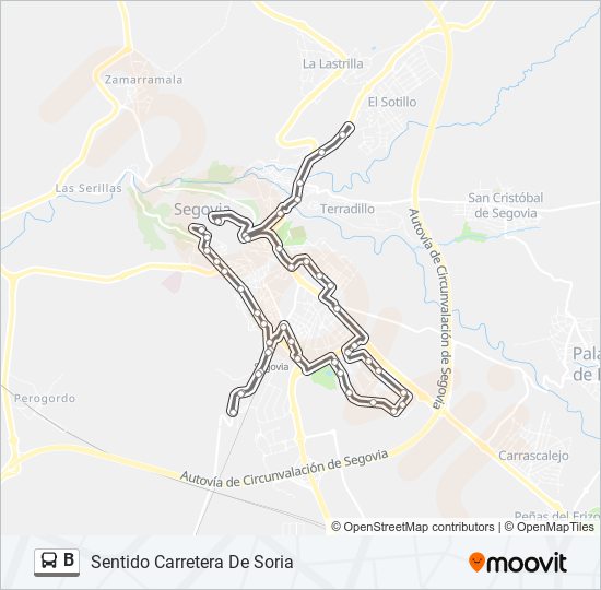 B bus Mapa de línia