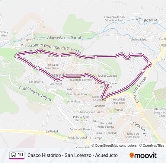 10 bus Line Map