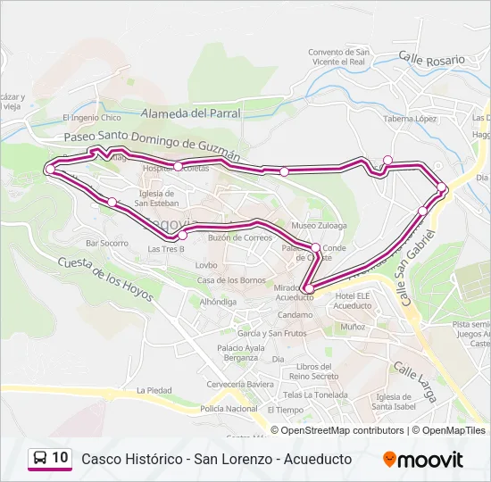 10 Bus Line Map