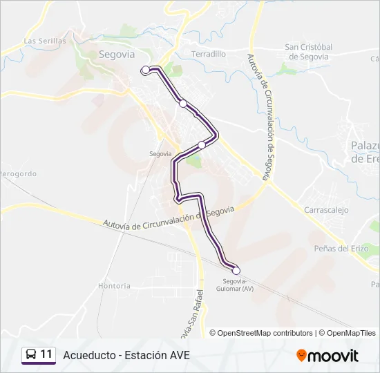 11 Bus Line Map