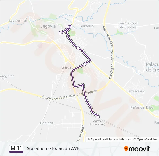 11 Bus Line Map