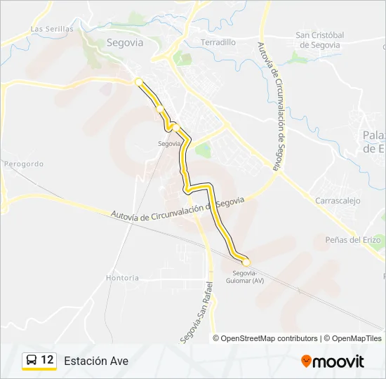 12 Bus Line Map